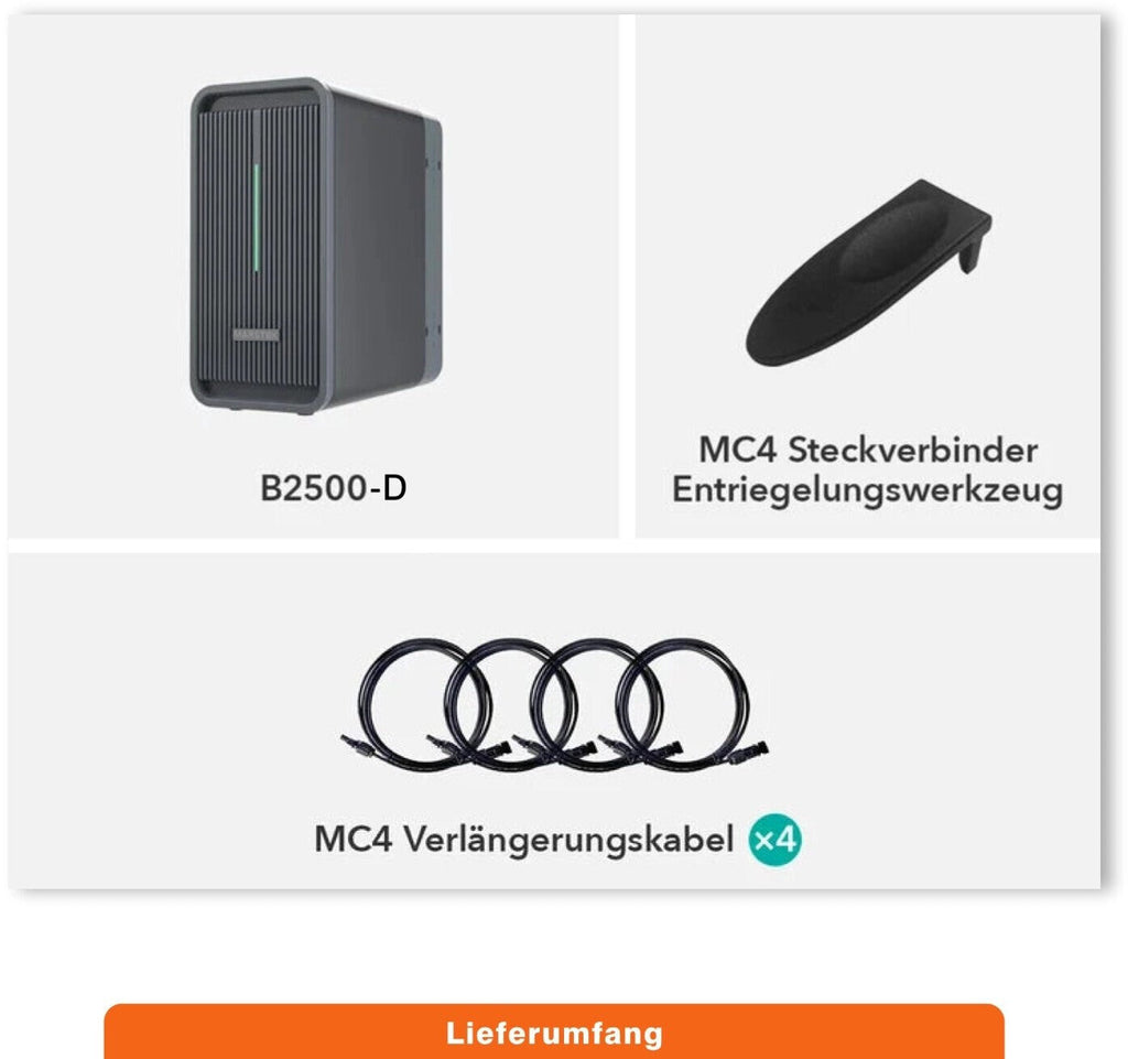 Marstek B2500-D Solarspeicher für Balkonkraftwerke LiFePO4 2240Wh