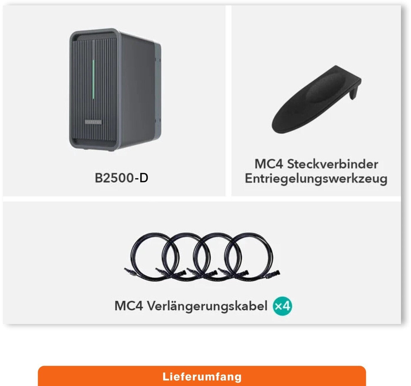 Marstek B2500-D Solarspeicher für Balkonkraftwerke LiFePO4 2240Wh